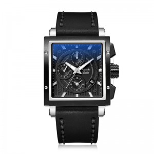 Alexandre Christie AC 6182 Silver Black Leather GCLTBBA